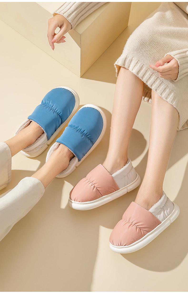 Waterproof Memory Foam Fur Slippers for Indoor and Outdoor Use