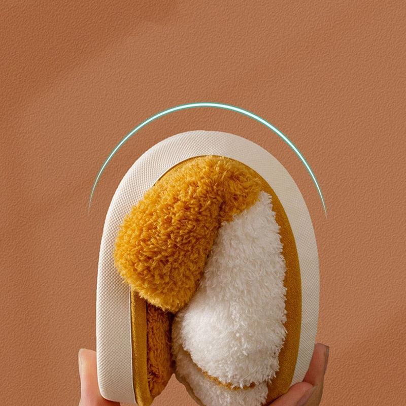 Cute Cat Paw Furry Slippers – Women's Warm Winter Indoor Slides