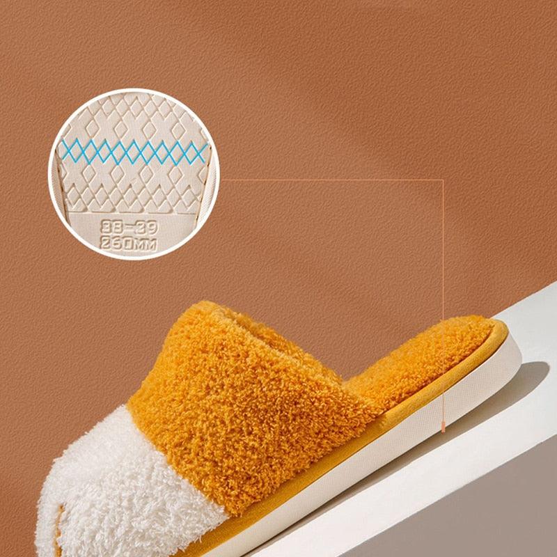 Cute Cat Paw Furry Slippers – Women's Warm Winter Indoor Slides