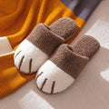 Cute Cat Paw Furry Slippers – Women's Warm Winter Indoor Slides