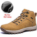 Men's Waterproof Winter Snow Boots - Insulated Hiking Ankle Boots