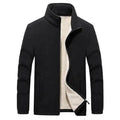 Men's Thickened Fleece Jacket Solid Minimalist Winter Casual Coat