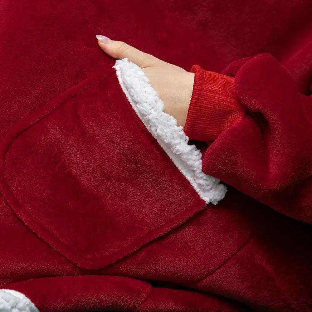 Oversized Wearable Blanket Hoodie with Sleeves for Lounging
