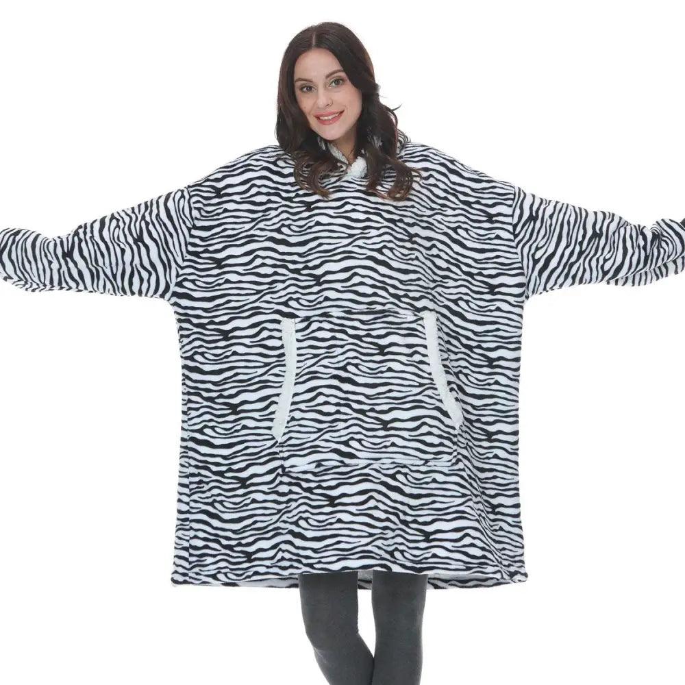 Oversized Wearable Blanket Hoodie with Sleeves for Lounging