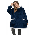 Oversized Wearable Blanket Hoodie with Sleeves for Lounging