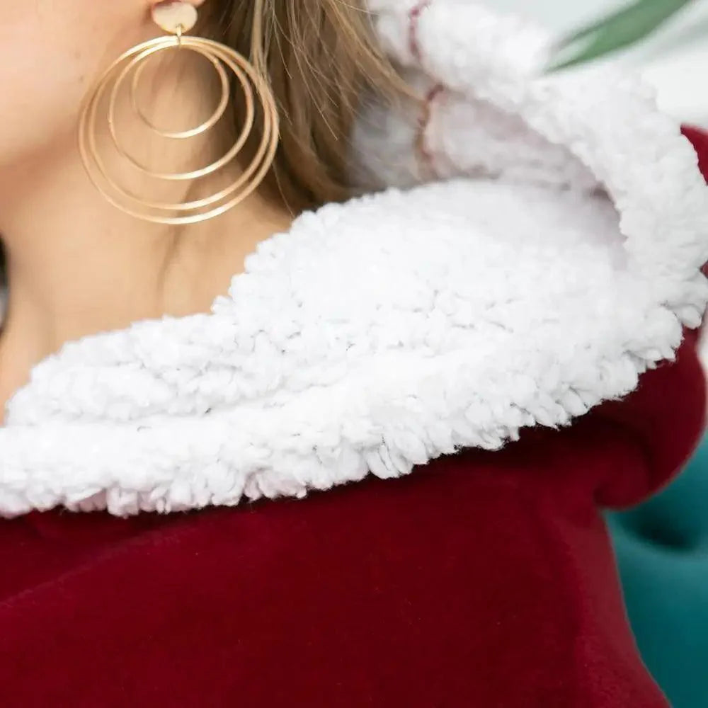Oversized Wearable Blanket Hoodie with Sleeves for Lounging