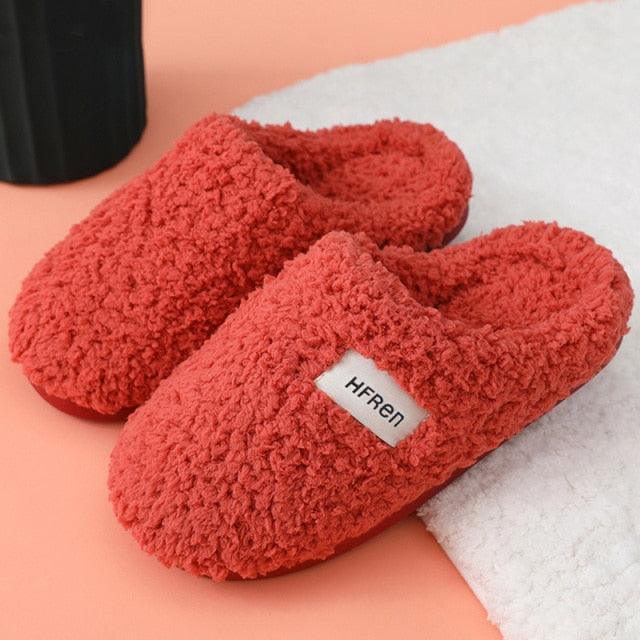 Unisex Winter Plush Memory Foam Slippers - Cozy Indoor Footwear