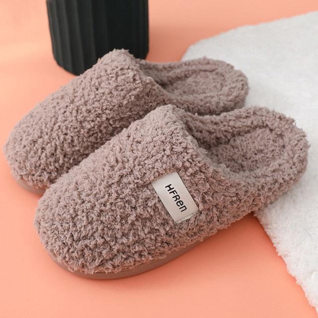 Unisex Winter Plush Memory Foam Slippers - Cozy Indoor Footwear