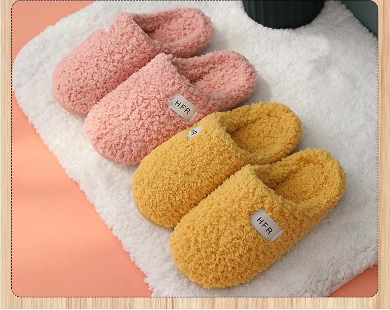 Unisex Winter Plush Memory Foam Slippers - Cozy Indoor Footwear