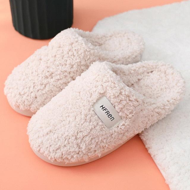 Unisex Winter Plush Memory Foam Slippers - Cozy Indoor Footwear