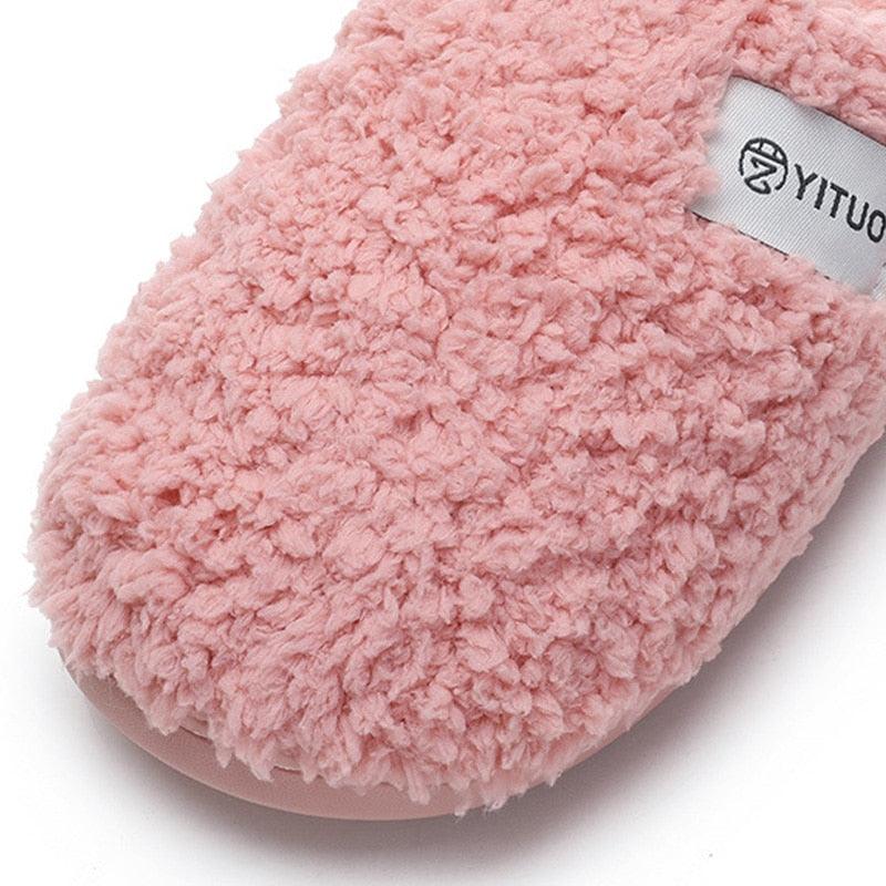 Unisex Winter Plush Memory Foam Slippers - Cozy Indoor Footwear