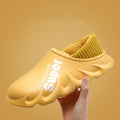Waterproof Memory Foam Indoor Outdoor Slippers with Fleece Lining