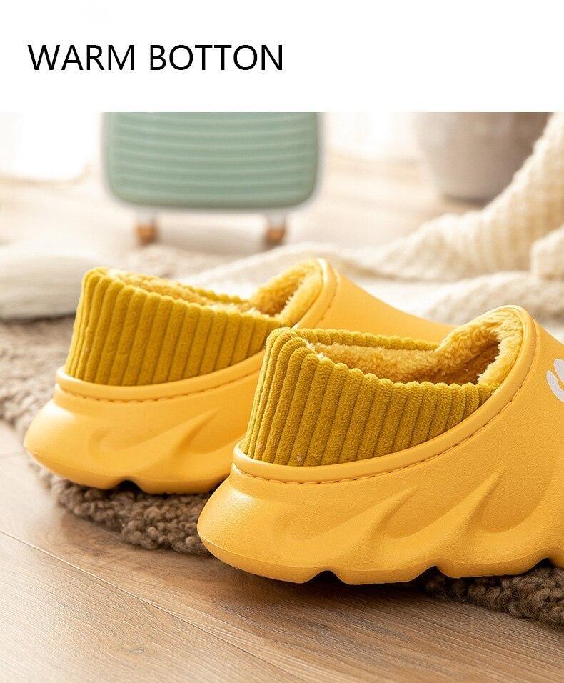 Waterproof Memory Foam Indoor Outdoor Slippers with Fleece Lining