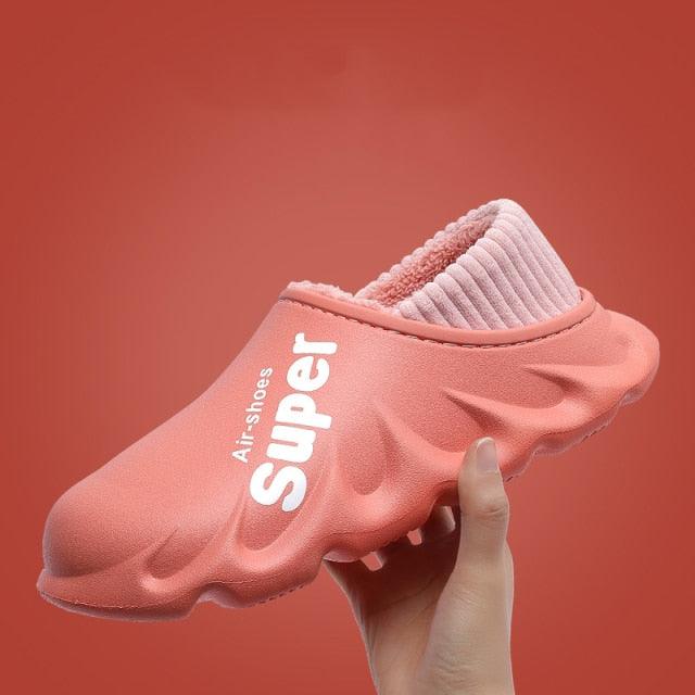 Waterproof Memory Foam Indoor Outdoor Slippers with Fleece Lining