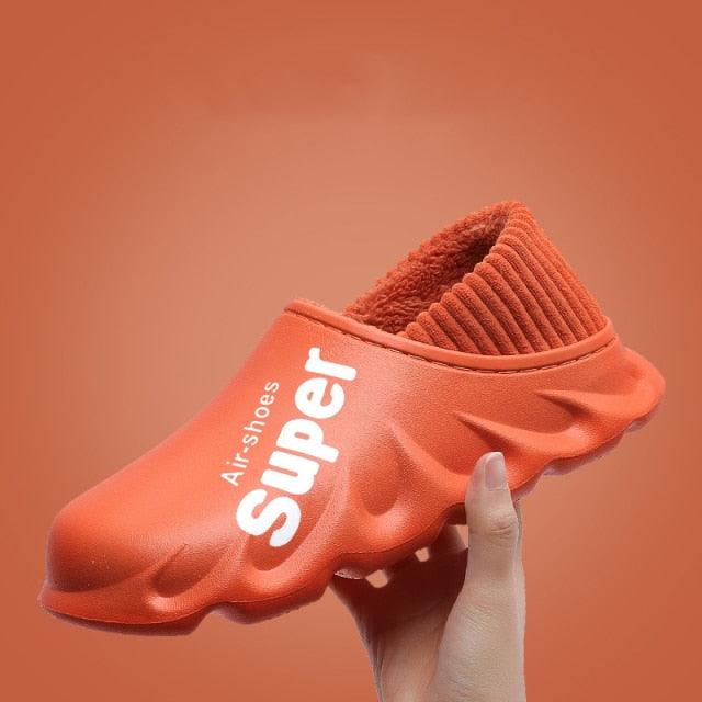 Waterproof Memory Foam Indoor Outdoor Slippers with Fleece Lining