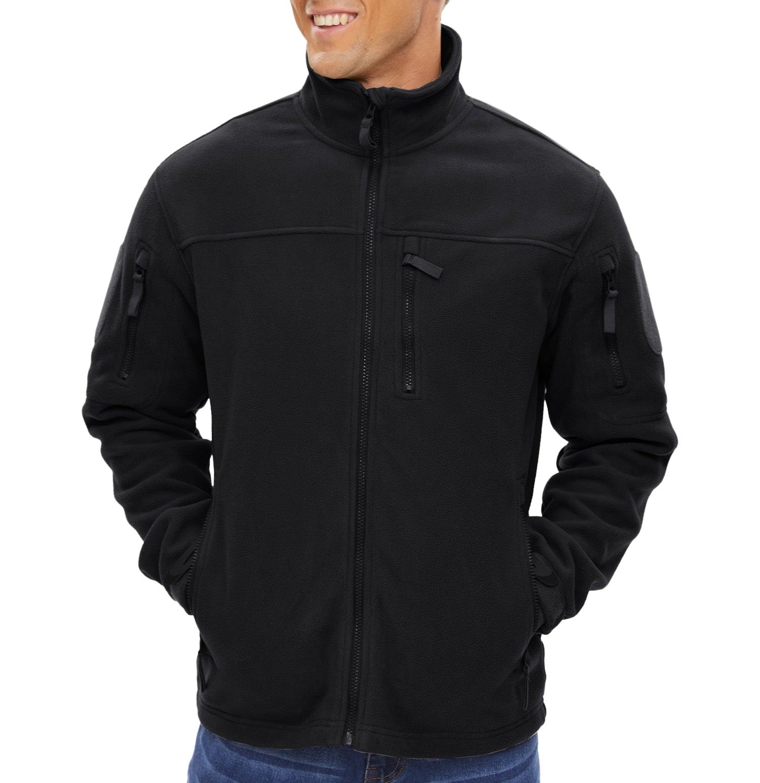 Men's Winter Tactical Fleece Jacket - Thermal Work & Security Coat