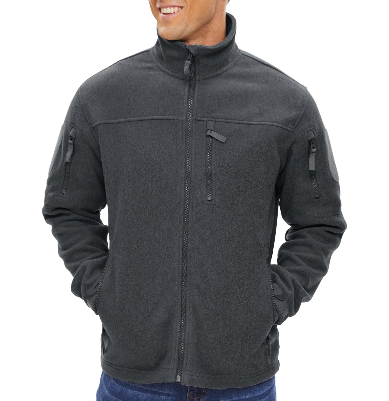 Men's Winter Tactical Fleece Jacket - Thermal Work & Security Coat