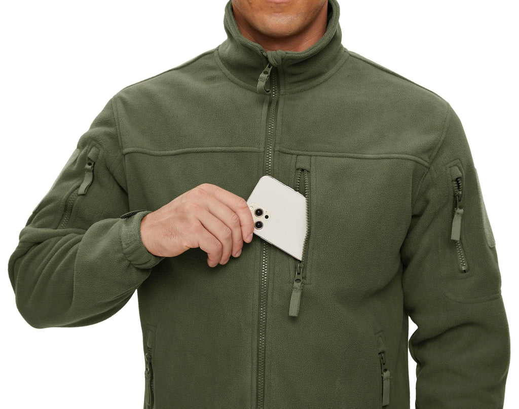 Men's Winter Tactical Fleece Jacket - Thermal Work & Security Coat