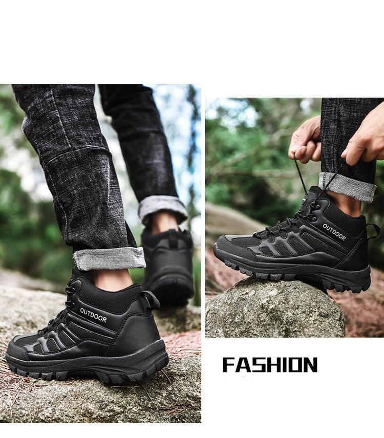 Men's Outdoor Hiking Ankle Boots – Water-Resistant Work Shoes