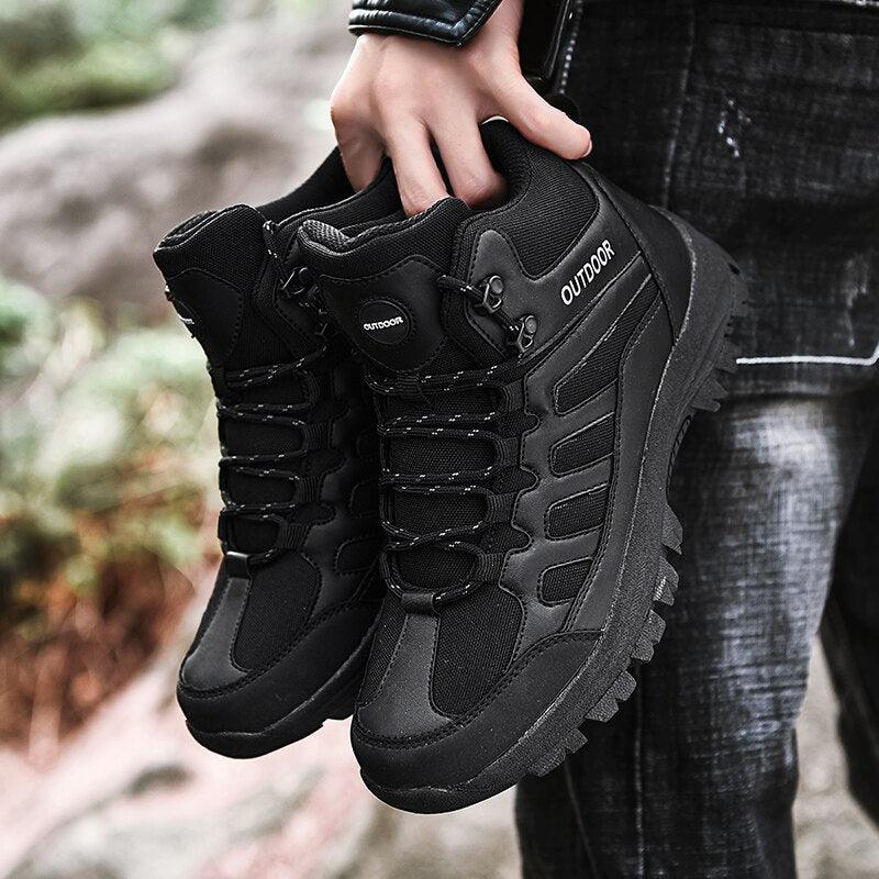 Men's Outdoor Hiking Ankle Boots – Water-Resistant Work Shoes