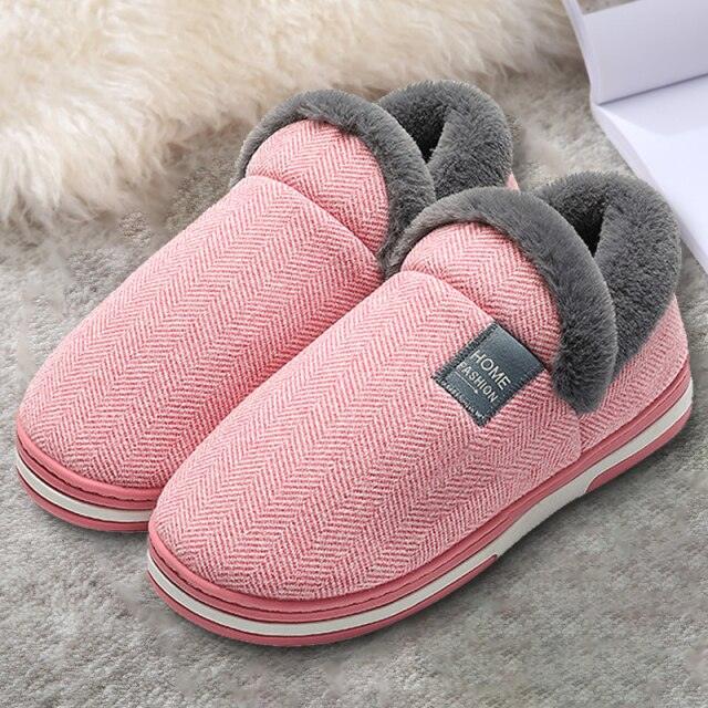 Plush Lucky Cat Winter Slippers, Non-Slip Indoor Warm House Shoes
