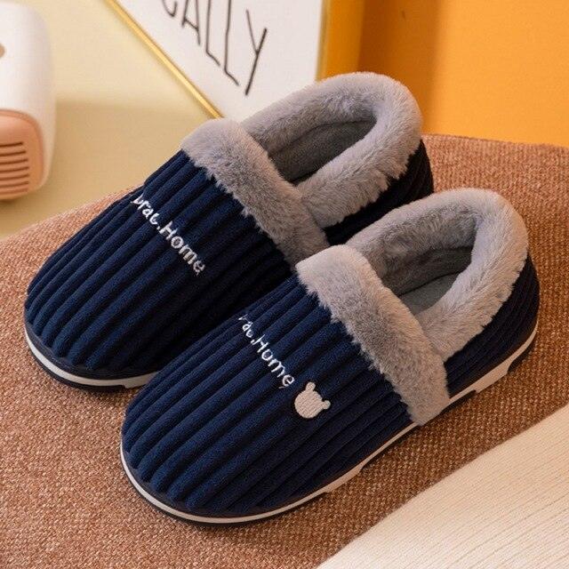 Plush Lucky Cat Winter Slippers, Non-Slip Indoor Warm House Shoes