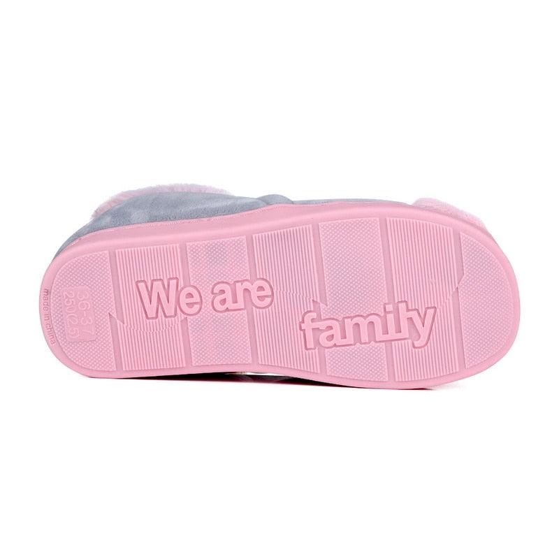 Plush Lucky Cat Winter Slippers, Non-Slip Indoor Warm House Shoes