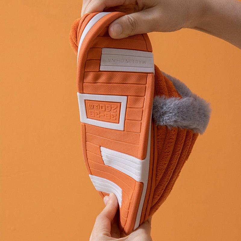 Plush Lucky Cat Winter Slippers, Non-Slip Indoor Warm House Shoes