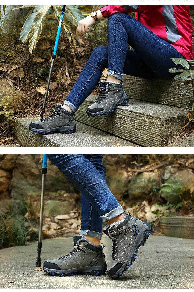 Unisex Winter Hiking Boots Non-Slip Ankle Booties for Outdoors