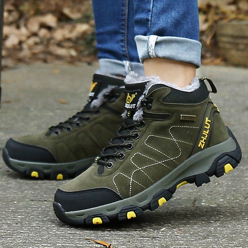 Unisex winter hiking boots with lace-up closure and rugged non-slip sole