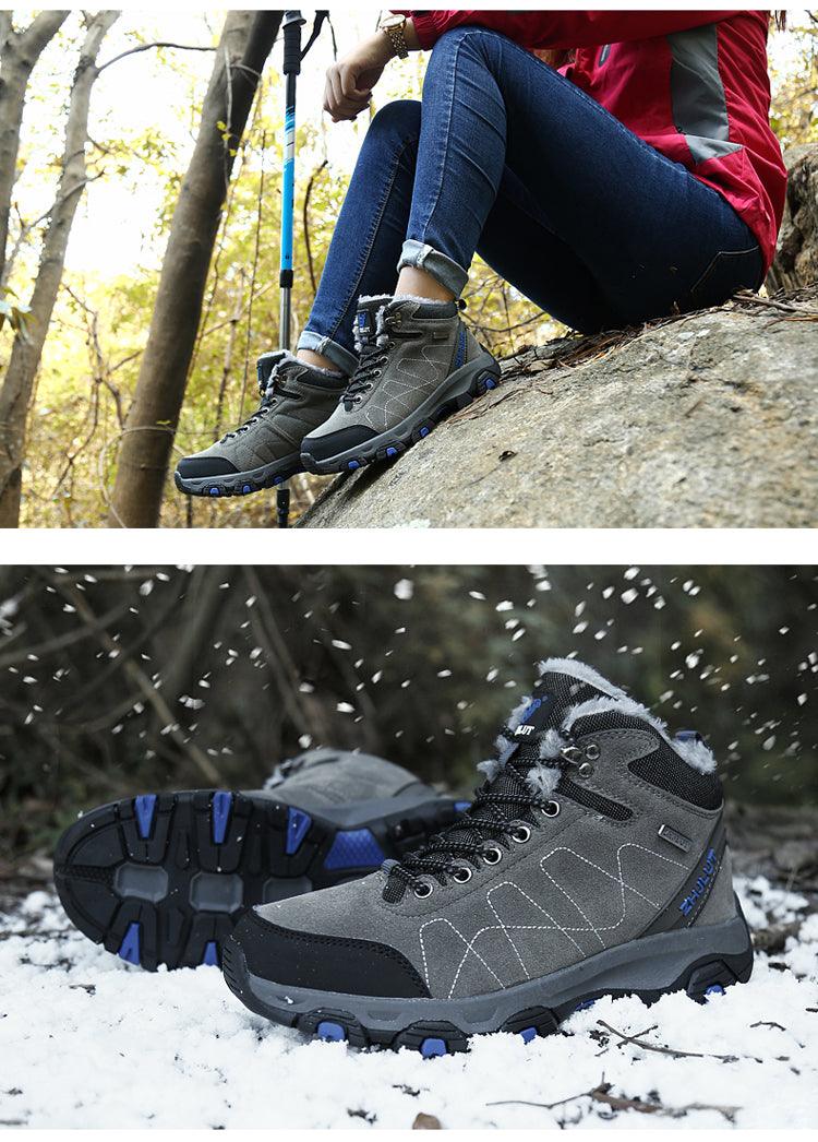 Unisex Winter Hiking Boots Non-Slip Ankle Booties for Outdoors