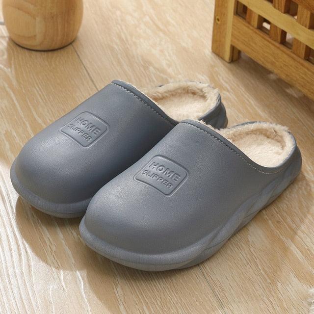 Stevvex plush memory foam house slippers for women with non-slip EVA sole in a winter-ready design.