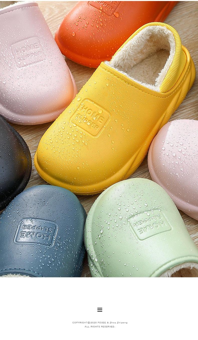 Women's Plush Memory Foam House Slippers Non-Slip Winter Footwear