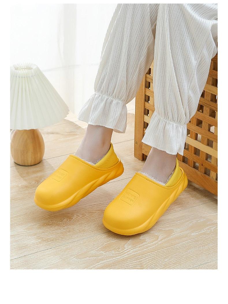 Women's Plush Memory Foam House Slippers Non-Slip Winter Footwear