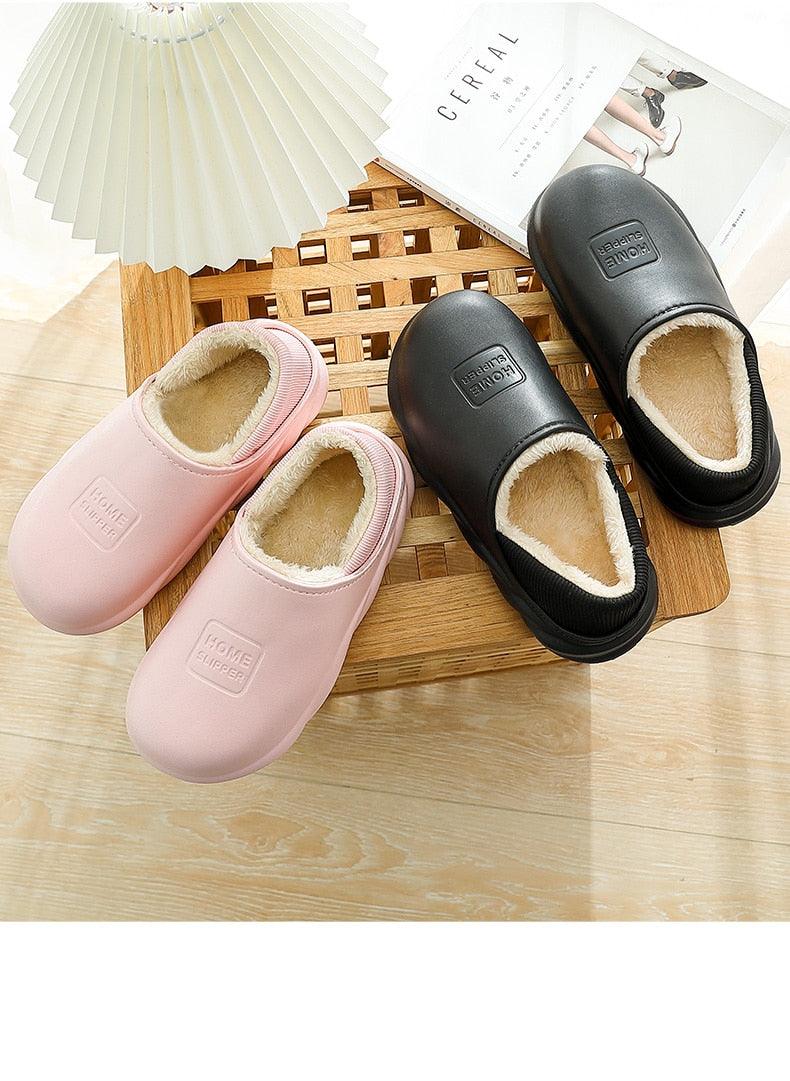 Women's Plush Memory Foam House Slippers Non-Slip Winter Footwear
