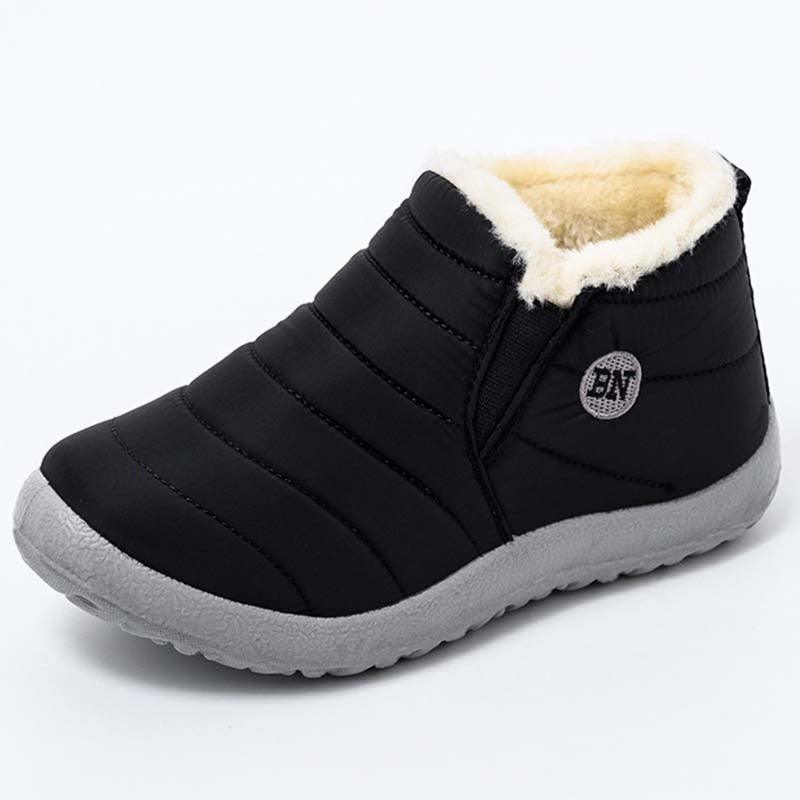 Men's Waterproof Winter Walking Sneakers Slip-On Outdoor Warm Shoes