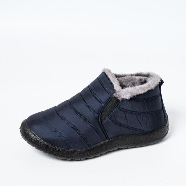 Women’s Waterproof Winter Snow Boots, Fur Lined Slip-On Ankle Booties