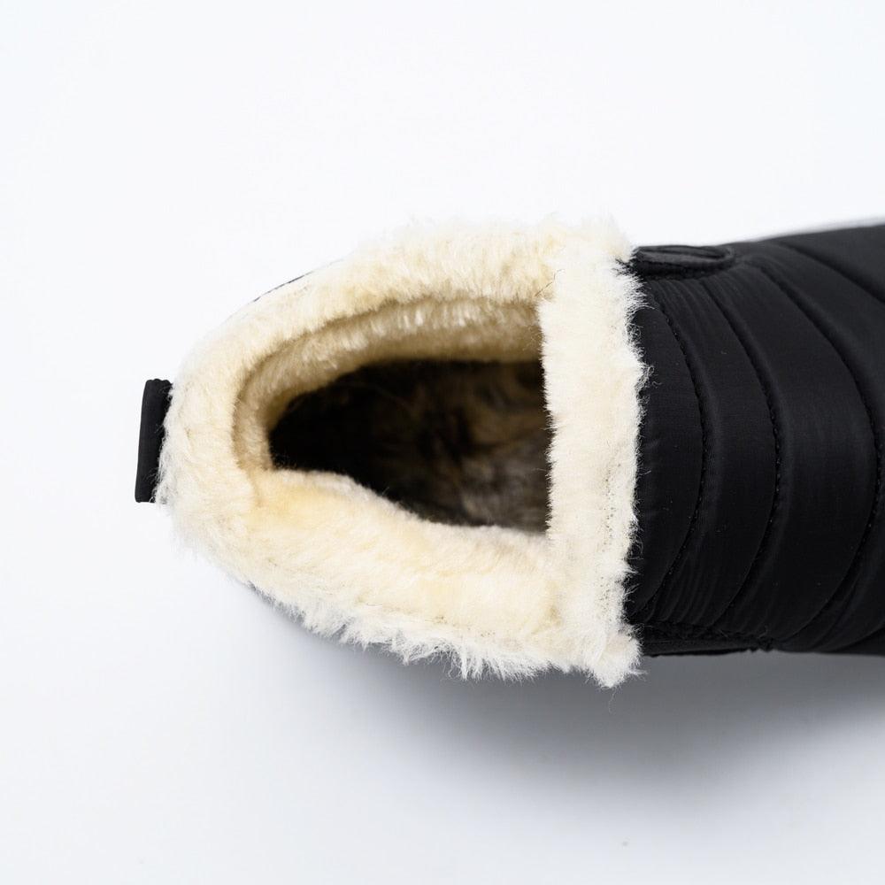 Women’s Waterproof Winter Snow Boots, Fur Lined Slip-On Ankle Booties