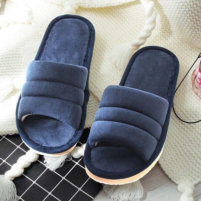 Women's Plush Memory Foam House Slippers - Soft Anti-Skid Sandals