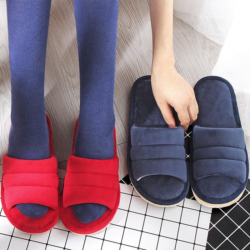 Women's Plush Memory Foam House Slippers - Soft Anti-Skid Sandals