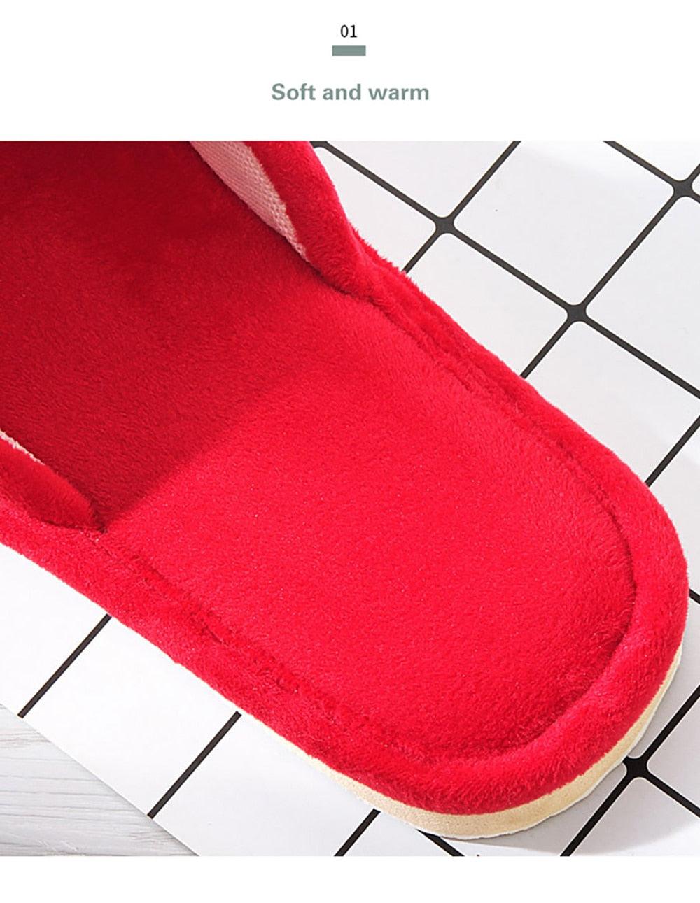 Women's Plush Memory Foam House Slippers - Soft Anti-Skid Sandals