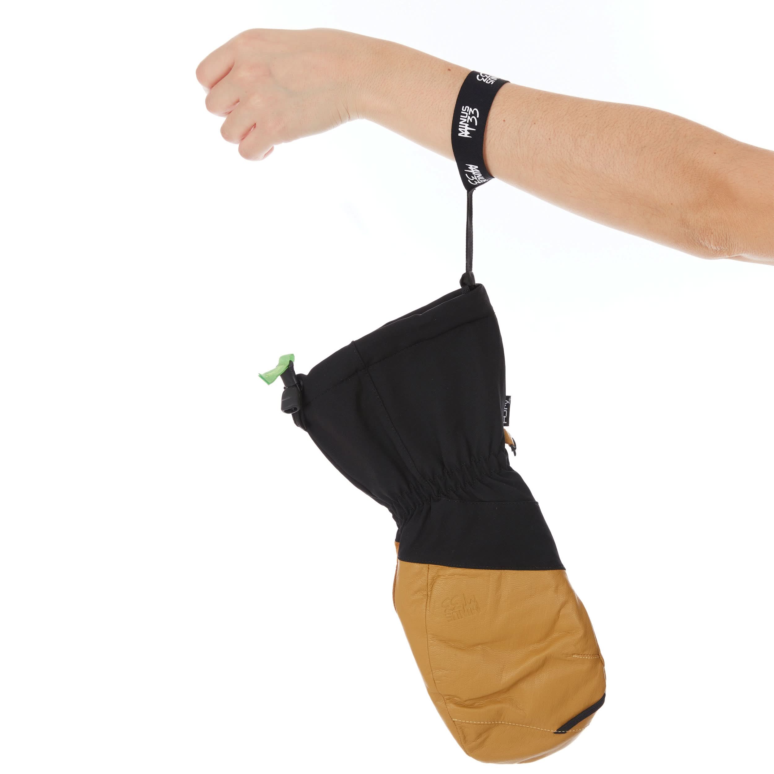 Waterproof Leather Ski Mittens with Lavalan Wool Insulation