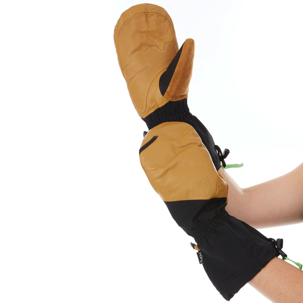 Waterproof Leather Ski Mittens with Lavalan Wool Insulation
