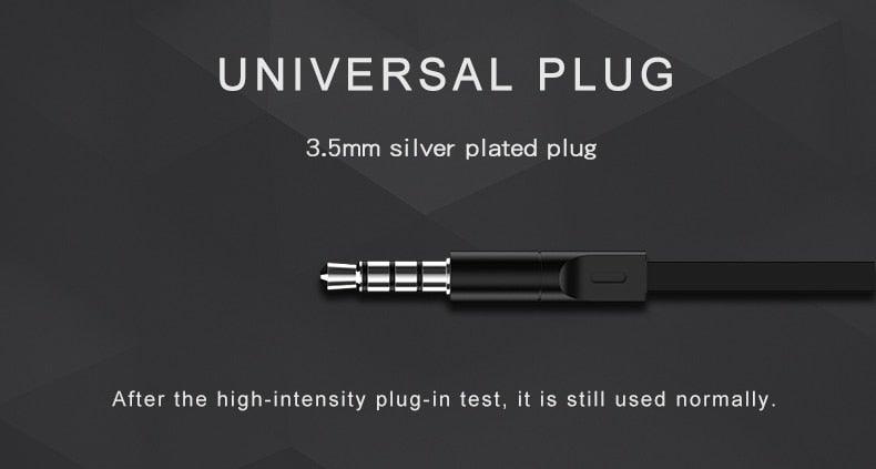 Wired Noise Canceling In-Ear Headphones with Mic and Carry Case