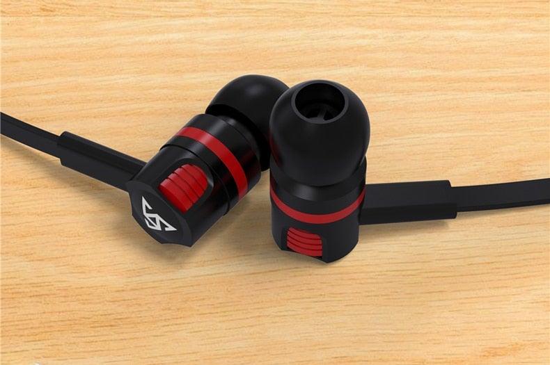 Wired Noise Canceling In-Ear Headphones with Mic and Carry Case
