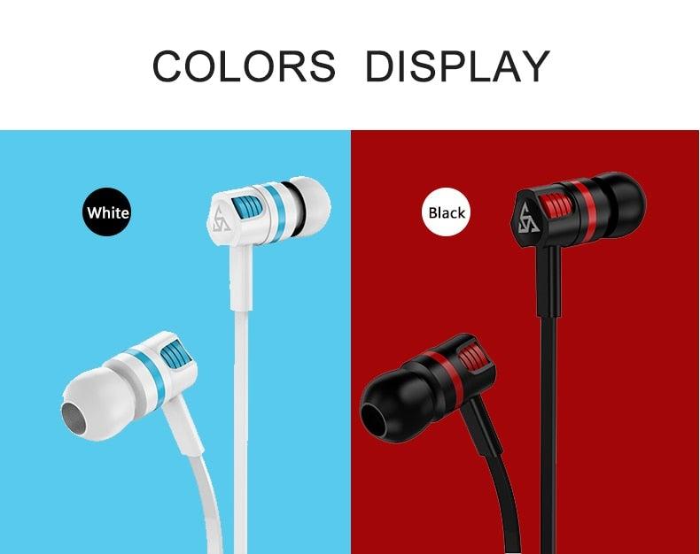 Wired Noise Canceling In-Ear Headphones with Mic and Carry Case