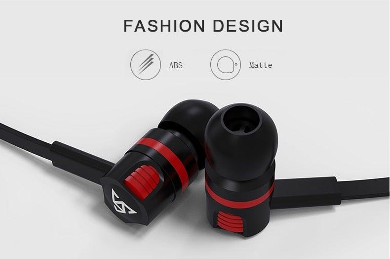 Wired Noise Canceling In-Ear Headphones with Mic and Carry Case
