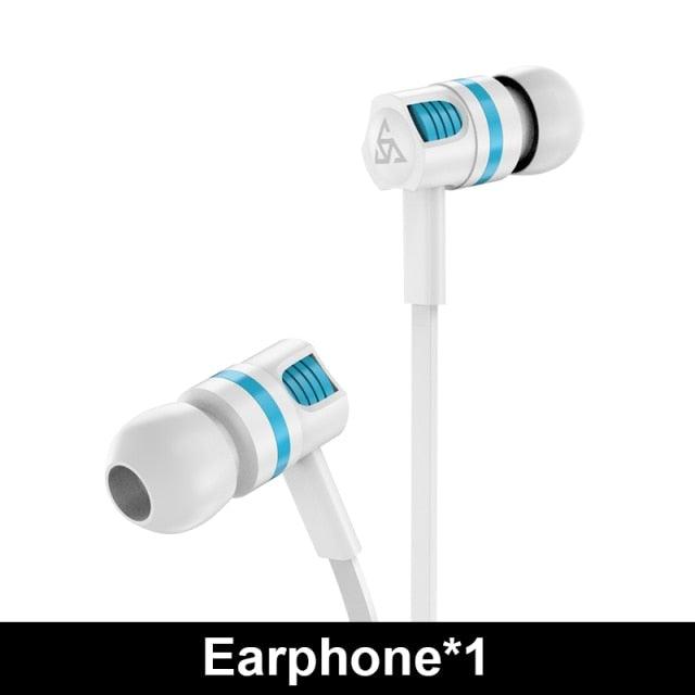 Wired Noise Canceling In-Ear Headphones with Mic and Carry Case
