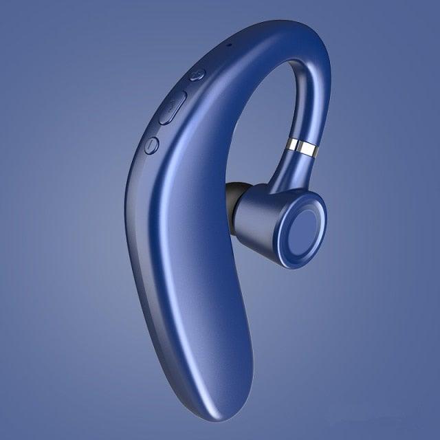 Blue Wireless Earhook Bluetooth 5.0 Headphone with Noise Reduction