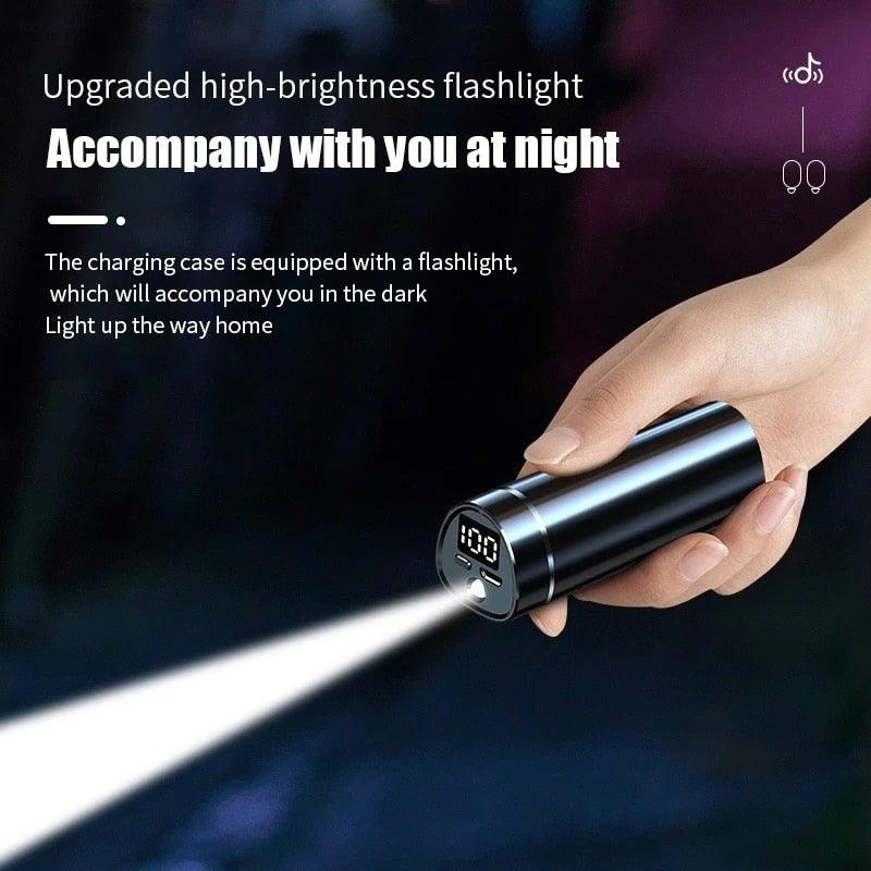 Wireless Bluetooth 5.1 Earbuds with Charging Case & Mic - IPX8